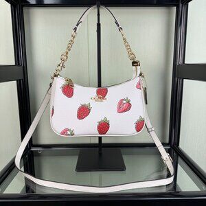 Coach Strawberry Print Underarm Bag